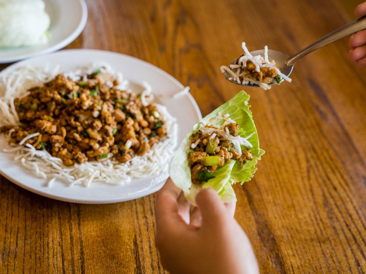 Chicken lettuce wraps catering tray, Autumn Court Phoenix